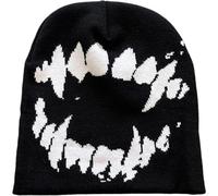 Lpitoy Bonnets Gothiques pour Femmes Hommes, Style Harajuku Y2k, Style Punk, Streetwear, Chapeau Chaud d'hiver, Casquette Tricotée, Casquette Tête De Mort Y2k