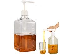 Lpitoy Bouteilles de Presse de Condiment, Distributeur de Pompe de sirop de café, Distributeur de Pompe de 1600ml pour Le Ketchup, la Salade, la Sauce BBQ, Le Miel, la Sauce, l'huile