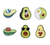 Lpitoy Broche D'avocat Mignonne, Broche De Fruit Drôle, Badge D'avocat, Épingle À Revers, Sacs De Vêtements, Casquettes, Accessoire pour Amoureux des Fruits, 6 Pièces