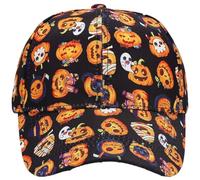 Lpitoy Casquette De Baseball d'halloween, Motif Citrouille, Casquette Hip-hop Amusante, Chapeau De, Chapeaux De Fête d'halloween Réglables pour Femmes Hommes