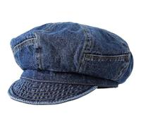 Lpitoy Casquette De Gavroche en Jean pour Femmes, Chapeau De Gavroche Ample, Béret Français, Chapeau De Taxi Vintage, Casquette Octogonale pour Femmes Filles