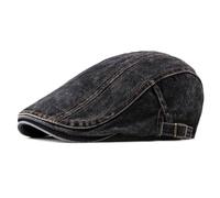 Lpitoy Casquette Plate Décontractée en Denim pour Hommes, Bérets De Journal, Vintage, Printemps, Automne, Casquette Plate pour Le Soleil