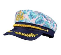 Lpitoy Chapeau De Capitaine pour Hommes Femmes, Chapeau De Marin Brodé Réglable, Bateau, Croisière, Yacht, Fête, Plage, Tenue Hawaïenne Essentielle, Accessoire De Costume