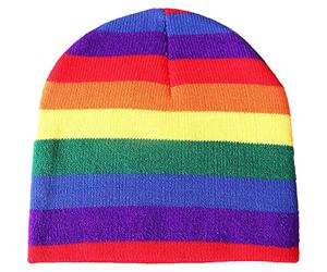 Lpitoy Chapeau d'hiver pour Enfants, Tricoté Arc-en-Ciel, Mignon, Mélange De Laine, Bonnet Doux Chaud, pour Filles Garçons