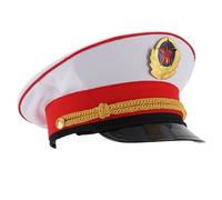 Lpitoy Chapeau Militaire Réglable, Casquette Militaire, Chapeau À Visière, Chapeau D'officier pour Marin, Amiral De Marine, Accessoire De Costume De Cosplay d'halloween