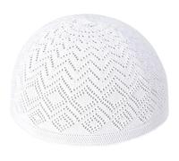 Lpitoy Chapeaux Kufi Musulmans pour Hommes, Chapeau De Prière Musulman Décontracté, Casquette en Tricot Respirant, Casquette Ajourée, Casquette De Crâne Légère pour Hommes