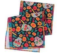 Lpitoy Chemin De Table du Jour des Morts, Crâne De Sucre Mexicain, Nappe Dia De Los Muertos, Fête Mexicaine, Fête d'halloween, Cuisine, Décoration D'intérieur