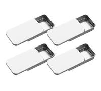 Lpitoy Conteneurs Coulissants Vides en Métal, Boîte Rectangulaire en Fer, Boîtes De Rangement pour Bougies, Bonbons, Pilules, Bijoux 4 Pièces