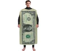 Lpitoy Costume De Dollar pour Adulte, Costume d'argent Amusant, Costume De Cosplay d'halloween pour Hommes Femmes