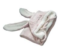 Lpitoy Couverture Portable À Capuche, Couverture Mignonne avec Oreilles De Lapin en Peluche avec Oreilles De Lapin, Couverture Douce Chaude pour Maison, l'hiver, Noël