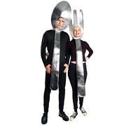 Lpitoy Cuillère Fourchette À Soupe Unisexe pour Adulte, Tunique, Costume Amusant pour Couples, Ustensiles De Cuisine, Costumes d'halloween Cosplay, Combinaison De Fête pour Amoureux Adulte