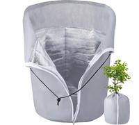 Lpitoy De Protection pour Pot De Fleurs, Cache-Pot d'hiver, Sacs Antigel pour Plantes, Protecteur De Pot Thermique avec Cordon De Serrage Fermeture Éclair pour Jardinière Végétation