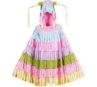 Lpitoy Déguisement De Piñata pour Femme, Cape À Capuche Multicolore avec Chaussettes, Tenue Amusante pour Une Fête d'halloween Ou Un Cosplay.