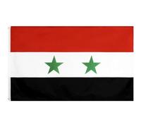 Lpitoy Drapeau De Syrie 90x150 Cm Deux Étoiles Drapeau Syrien Drapeau De République De Syrie Drapeau Syrien Aux Couleurs Vives Drapeau De L'armée Syrienne Gratuit pour Décoration De Fête