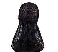 Lpitoy Durag - Bandana en Maille Respirante À Longue Queue, Larges Bretelles, Casquette De pour Perte De, Couvre-Chef pour Hommes Femmes