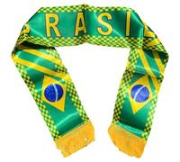 Lpitoy Écharpe Brésil, Écharpe De Supporter De L'équipe Nationale du Brésil, Impression Recto-Verso, Écharpe pour Les Fans De Football Lors D'événements Sportifs