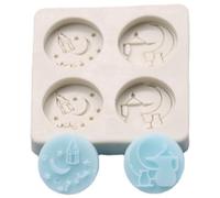 Lpitoy Eid Mubarak Cookie Moule Musulm Ramadan Round Chocolate Biscuit Silicone Moule De Gâteau Fondant Décoration Moule De Pâtisserie