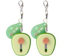 Lpitoy Lot De 2 Mini-éplucheurs De Fruits Portables, Porte-clés, Couteau À Éplucher Rétractable, en Acier Inoxydable, Outils D'extérieur pour Éplucher Les Fruits Légumes