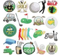 Lpitoy Lot de 20 Patchs De Golf Thermocollants Brodés Décoratifs pour Chapeaux, Vêtements, Vestes, Robes, Sacs À Dos, Accessoires De