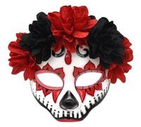 Lpitoy Masque De Mascarade Masque De Crâne De Sucre Masque Mexicain du Jour des Morts Masque De Mascarade De Fleurs Masque De Costume pour Fête De Carnaval d'halloween