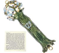 Lpitoy Mezouza Juive avec Parchemins pour Porte, Étuis De Mezouza en Métal avec Parchemins, Couvertures De Mezouza, Bénédiction De Maison pour Maison Familiale Juive