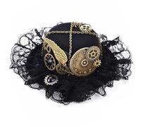 Lpitoy Mini Chapeau Steampunk Rétro avec Équipement Derby, Chapeau Melon, Chapeau Steampunk Lolita Fascinateur De Fête pour Femmes