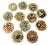 Lpitoy Pièces Commémoratives des 12 Constellations - Pièce De Défi des Douze Constellations - Souvenir - Décoration Intérieure - Artisanat - Collection d'art