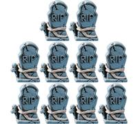 Lpitoy Pierres Tombales Miniatures pour Halloween, 10 Pièces, Ornements, Modèle De Farces, Accessoires De Cimetière, Fournitures pour Décoration d'halloween