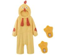 Lpitoy Pyjama Une Pièce pour Adulte Petit Poulet Jaune Pyjama Une Pièce Corail Pyjama Couple