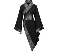 Lpitoy Robe Kimono Courte pour Femme avec Ceinture Obi, Style Kimono Japonais Traditionnel, Yukata, Costume De Cosplay Anime