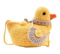Lpitoy Sac à bandoulière en Forme de Canard Mignon pour Enfants, Sac à Main Fantaisie tissé à la Main en 3D avec Motif Animal, Sac à bandoulière pour garçons et Filles