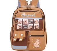 Lpitoy Sac à Dos Capybara de Grande capacité en Nylon résistant aux Taches pour étudiants, Cartable Polyvalent