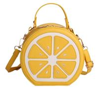Lpitoy Sac à Main en Cuir PU pour Femmes, Joli Sac à bandoulière en Forme de Citron, Sac à Main en Forme de Fruit, Sac à Main pour Filles et Femmes