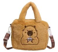 Lpitoy Sac à Main en Peluche Capybara Sac à bandoulière Capybara Sac à bandoulière de Dessin animé Sacs à Main en Animal Mignon Sac à Main pour Femmes Filles