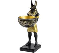 Lpitoy Statue D'anu yptien avec Bol, Porte-clés/Plateau Sculpté du Dieu Égyptien Antique pour Bureau, Étagère Ou Décoration Intérieure