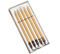 Lpitoy Stylos De Calligraphie en Bambou, 5 Pièces, Faciles À Tenir, À Pointe Fine, Kit De Peinture De Calligraphie pour Étudiants
