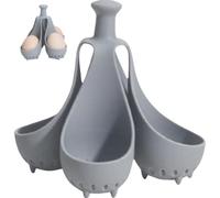 Lpitoy Support De Chaudière À Œufs en Silicone, Chaudière À Œufs Autoportante, Cuiseur À Œufs, Chaudière À Œufs Durs, Peut Contenir 4 Œufs, Support À Œufs en Silicone, Gadget De Cuisine