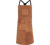 Lpitoy Tablier De Menuiserie en Cuir, Tablier en Cuir avec 6 Poches À Outils, Tablier De Soudage Robuste pour Hommes Femmes, Fournitures D'atelier Résistantes À Chaleur