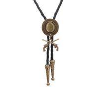 Lpitoy Western Bolo Tie Cowboy Double Pendentif Chapeau Équitation Accessoires De Mode Cravate en Métal