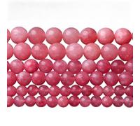 LPLPL Perles rondes en pierres précieuses naturelles, 10 mm, 36 pièces, perles d'espacement en grès bleu, for la fabrication de bijoux, bracelet, 1 brin(Rose Pink Jade,6mm)