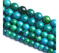 LPLPL Perles rondes en pierres précieuses naturelles, 10 mm, 36 pièces, perles d'espacement en grès bleu, for la fabrication de bijoux, bracelet, 1 brin(Phoenix Beads,8 mm)
