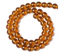 LPLPL Perles rondes en pierres précieuses naturelles, 10 mm, 36 pièces, perles d'espacement en grès bleu, for la fabrication de bijoux, bracelet, 1 brin(Amber Glass,12MM)