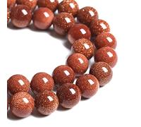 LPLPL Perles rondes en pierres précieuses naturelles, 10 mm, 36 pièces, perles d'espacement en grès bleu, for la fabrication de bijoux, bracelet, 1 brin(Gold Sandstone,8 mm)