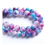 LPLPL Perles rondes en pierres précieuses naturelles, 10 mm, 36 pièces, perles d'espacement en grès bleu, for la fabrication de bijoux, bracelet, 1 brin(Blue Rose Persian Jade,12MM)