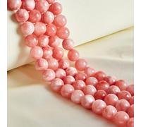 LPLPL Perles rondes en pierres précieuses naturelles, 45 pièces de 8 mm en opale naturelle, perles rondes en vrac for la fabrication de bijoux(Pink White Jade,8mm)