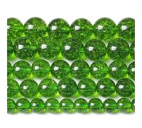 LPLPL Perles rondes en pierres précieuses naturelles, 6 mm, 60 pièces, perles d'espacement en jade, for la fabrication de bijoux, bracelets et colliers(Green Crystal,8mm)