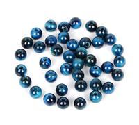 LPLPL Perles rondes en pierres précieuses naturelles, perles rondes en vrac de 8 mm, grand trou de 2,5 mm, 40 pièces (lapis-lazuli)(Blue tiger's eye)
