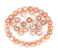 LPLPL Perles rondes en pierres précieuses naturelles, perles rondes en vrac de 8 mm, grand trou de 2,5 mm, 40 pièces (lapis-lazuli)(Sunstone)
