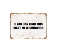 Lplpol Plaque en métal vintage If You Can Read This Make Me A Sandwich 30,5 x 45,7 cm