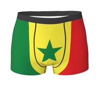 LPLSNWS Boxer imprimé drapeau du Sénégal pour homme, matériau respirant à haute élasticité, doux pour la peau, (S-2XL), Noir , XXL